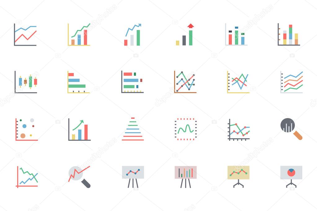 Data Analytics Colored Vector Icons 2