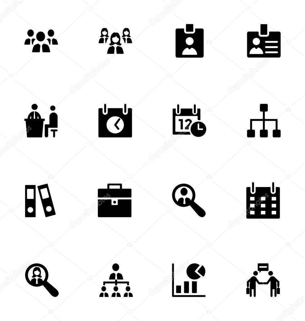 Staff Management Vector Icons 1