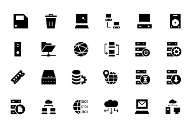 Database and Server Vector Icons 2 clipart