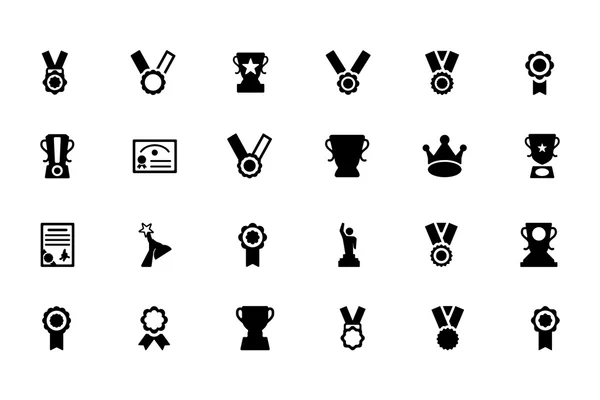 Award and Medal Vector Icons 3 — ストックベクタ