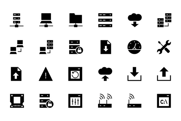 Database and Server Vector Icons 1 — ストックベクタ