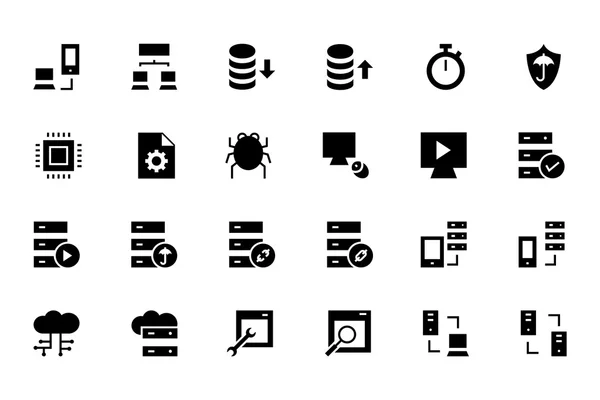 Database and Server Vector Icons 4 — ストックベクタ