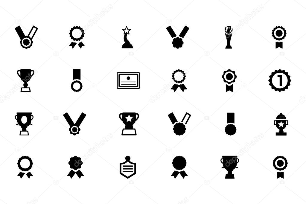 Award and Medal Vector Icons 1