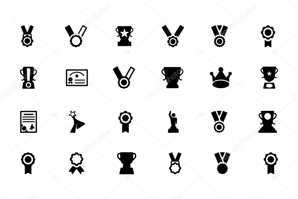 Award and Medal Vector Icons 3