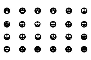 Smiley Line Vector Icons 3 clipart