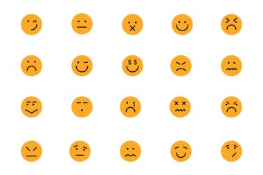 Smiley Colored Vector Icons 6