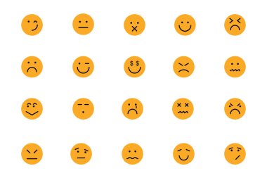Smiley Colored Vector Icons 6 clipart
