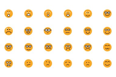 Smiley Colored Vector Icons 3 clipart