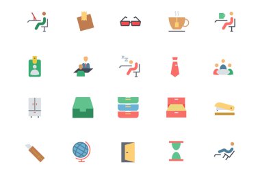 Flat Office Vector Icons 4
