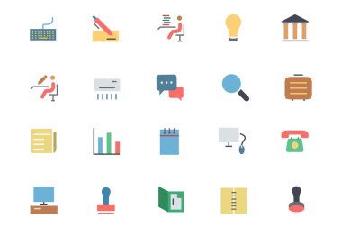 Flat Office Vector Icons 3