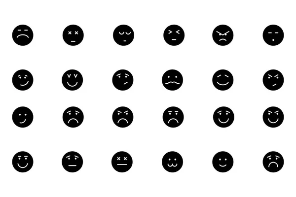 Smiley Line Vector Icons 5 — ストックベクタ