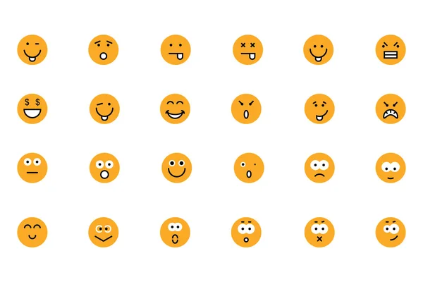 Smiley farbige Vektorsymbole 2 — Stockvektor