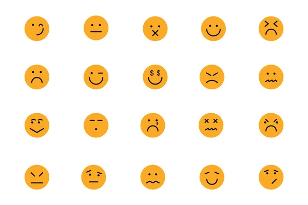 Smiley Vector de colores iconos 6 — Vector de stock