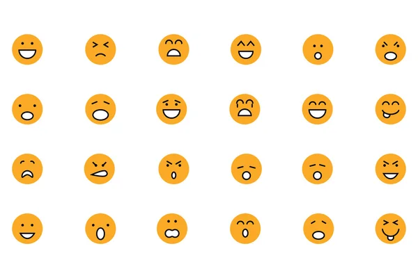 Smiley Colored Vector Icons 1 — ストックベクタ