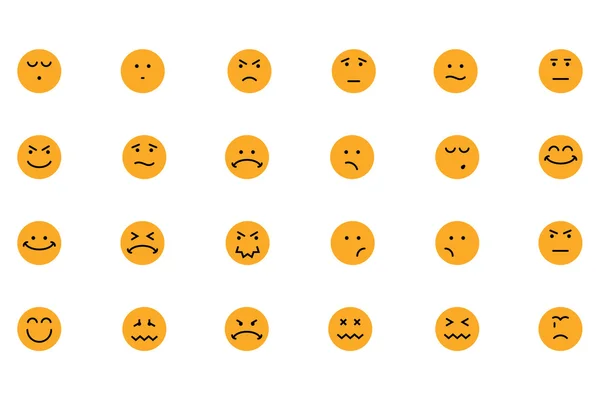 Smiley Colored Vector Icons 4 — ストックベクタ