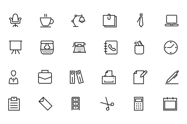 Office Line Vector Icons 1