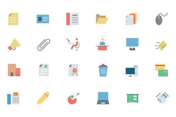 Flat Office Vector Icons 2 — Stock Vector