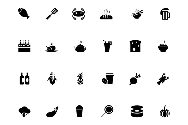 Iconos de vectores de alimentos 3 — Vector de stock