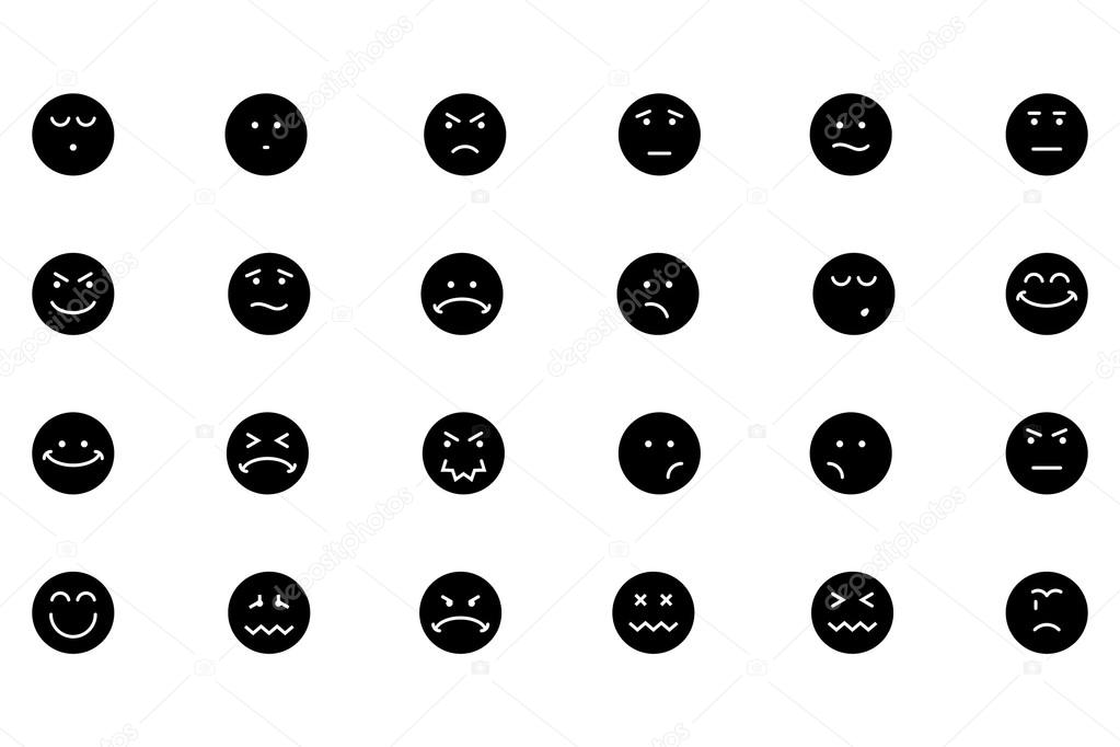 Smiley Line Vector Icons 4