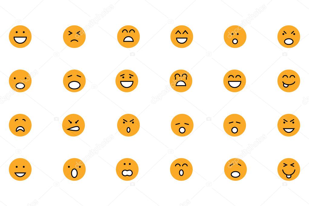 Smiley Colored Vector Icons 1