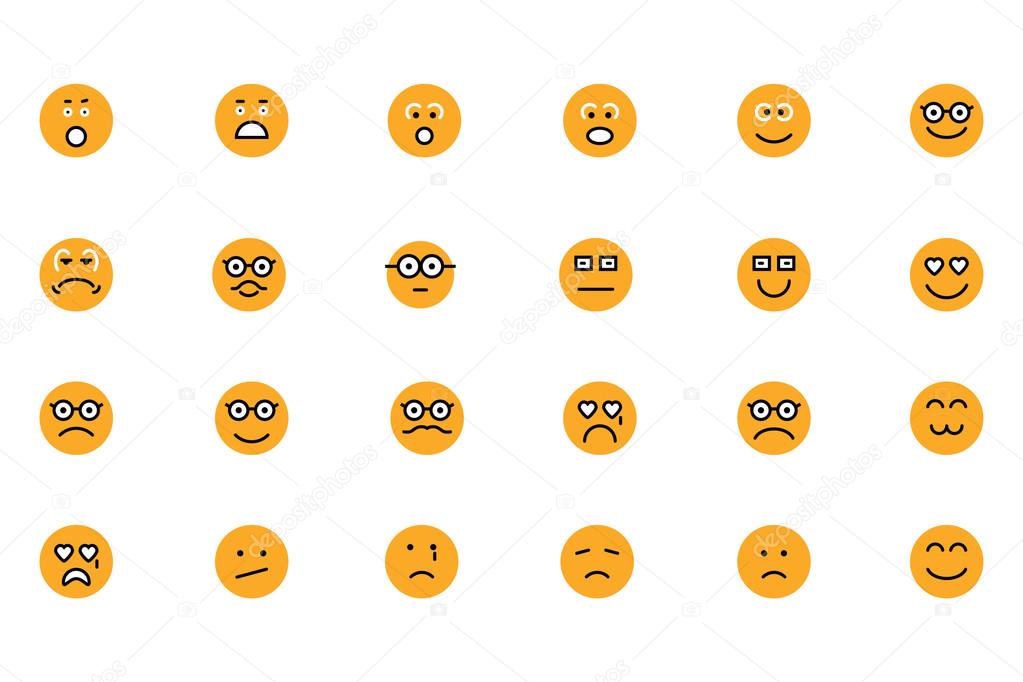 Smiley Colored Vector Icons 3