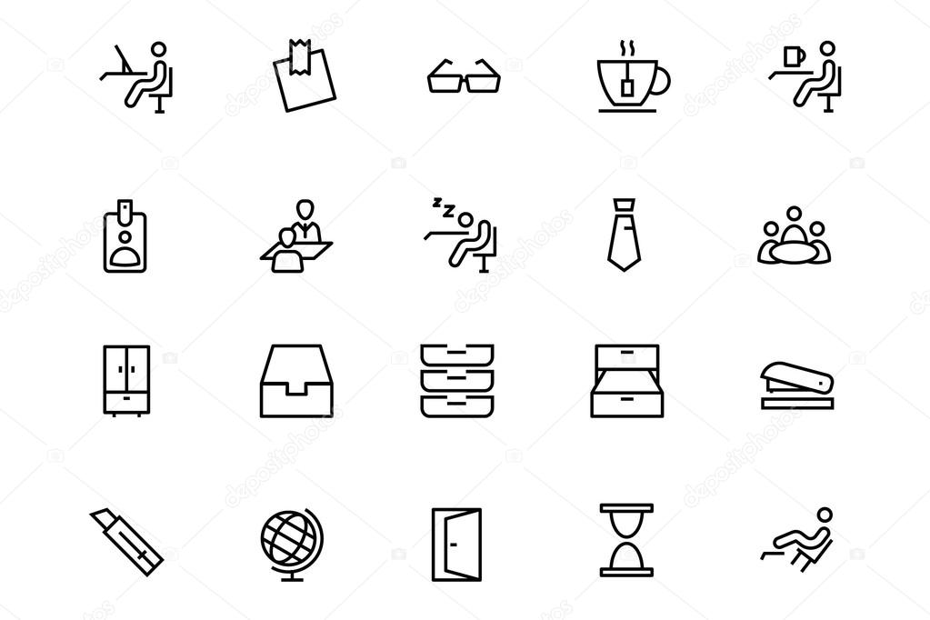 Office Line Vector Icons 4