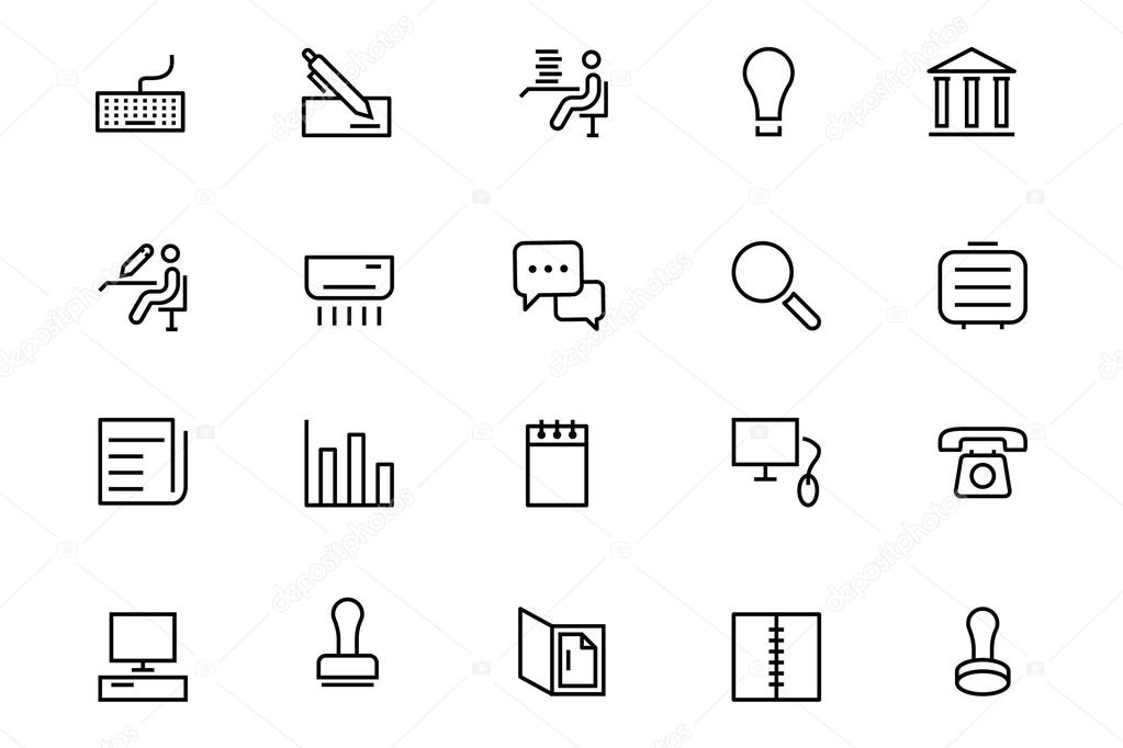 Office Line Vector Icons 3