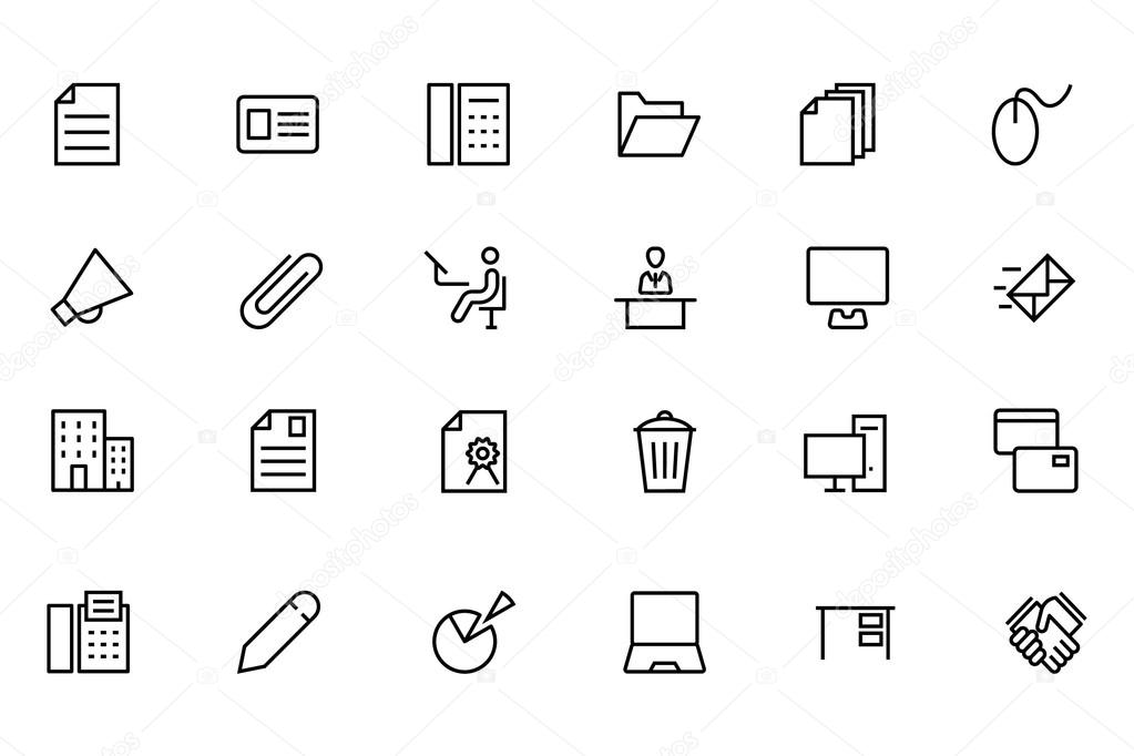 Office Line Vector Icons 2