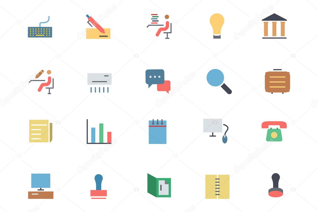 Flat Office Vector Icons 3