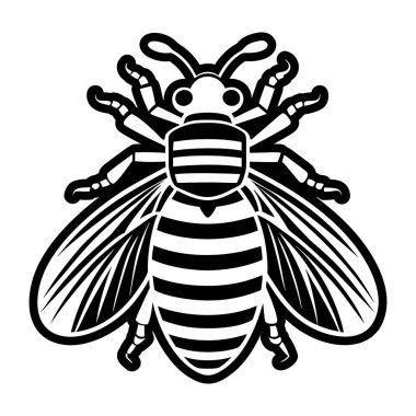 Beyaz arka plan üzerinde arı vektör çizim