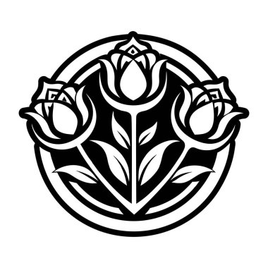 Yapraklı çiçek dövmesi