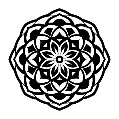 Yuvarlak süs. vektör mandala.