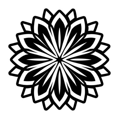 mandala. yuvarlak desenli. Basit tasarım elemanı. vektör illüstrasyonu