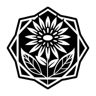 Çiçek şeklinde bir çiçeğin vektör illüstrasyonu