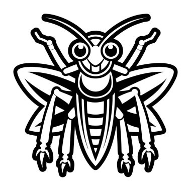 Beyaz arka planda bir arının çizgi film resmi. el çizimi - çocuklar için illüstrasyon - vektör.