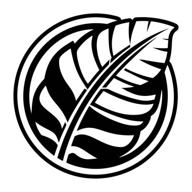 Yaprak simgesi, basit siyah stil