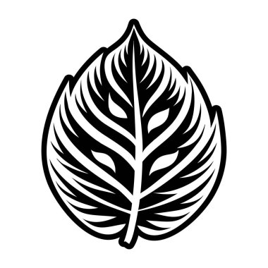 Tropikal yaprak bitki yaprağı çizgisi