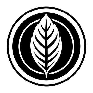 Yaprak simgesi. Web için yaprak vektör simgesinin basit illüstrasyonu