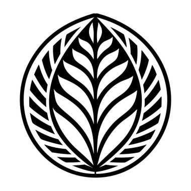 Yaprak simgesi, vektör illüstrasyonu