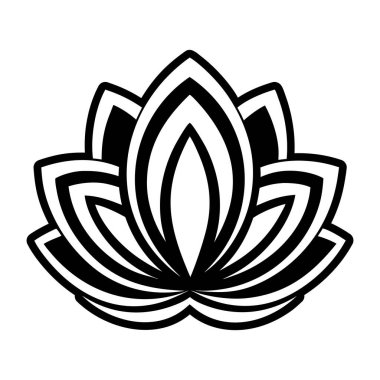 Nilüfer çiçeği ikonu. Web için vektör çiçek vektör simgesinin özet çizimi