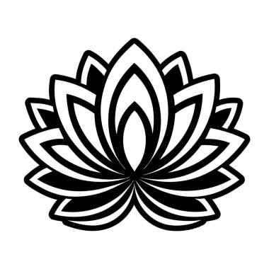 Nilüfer çiçeği simgesinin vektör çizimi