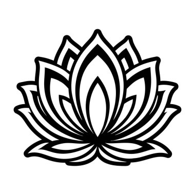 Lotus çiçek simgesi, anahat stili