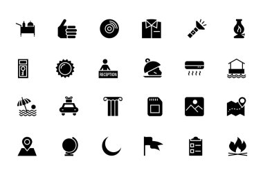 Otel ve Restoran vektör simgeler 10