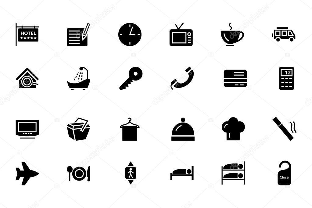 Hotel and Restaurant Vector Icons 1