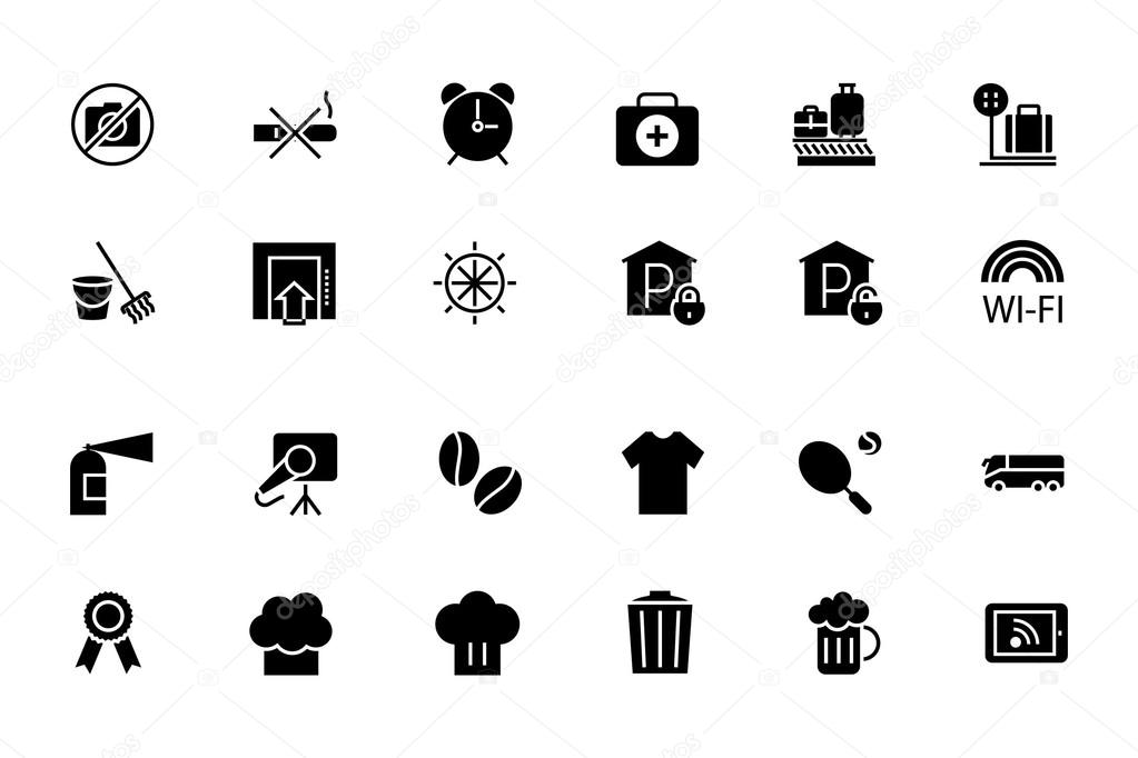 Hotel and Restaurant Vector Icons 9