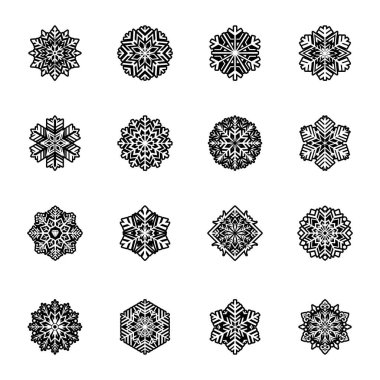 Projeniz için vektör kar tanesi simgesi