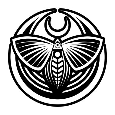 Dövme için siyah beyaz simge