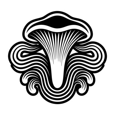 Mantar simgesinde mantarlar, taslak biçimi