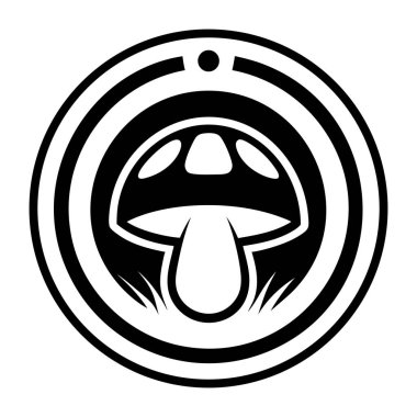 Mantar. Web simgesi basit illüstrasyon