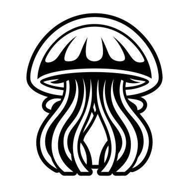 Mantar ikonu. İnce çizgi vektör tasarımı. izole kontur sembolü